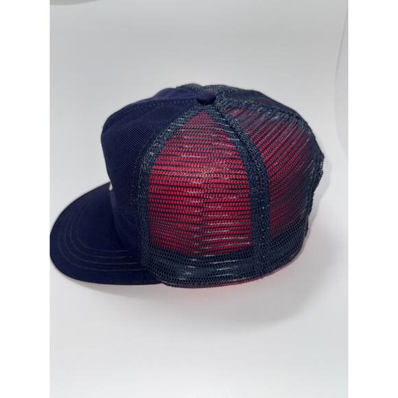 Vintage New York Yankees Hat Cap Snapback Mens Blue MLB Baseball Trucker 90s - Picture 2 of 8